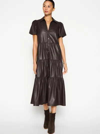 Brochu Walker The Havana Vegan Leather Dress In Timber