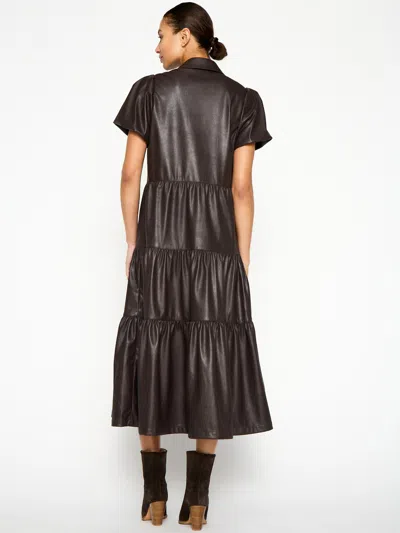 Brochu Walker The Havana Vegan Leather Dress In Timber