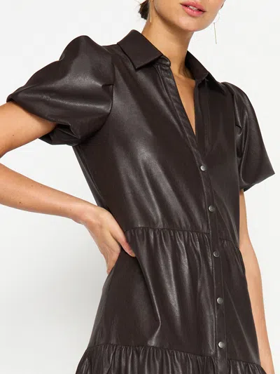 Brochu Walker The Havana Vegan Leather Dress In Timber