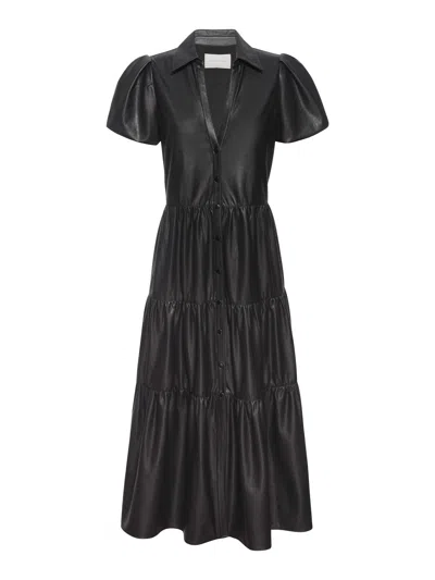 Brochu Walker The Havana Vegan Leather Dress In Black Onyx