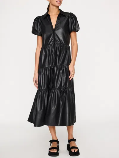 Brochu Walker The Havana Vegan Leather Dress In Black Onyx