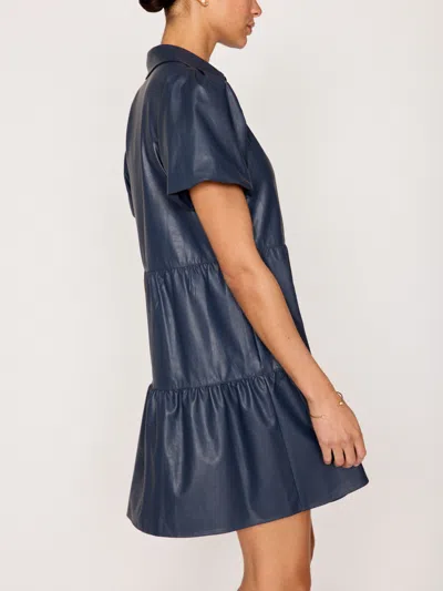 Brochu Walker The Havana Vegan Leather Mini Dress In Admiral