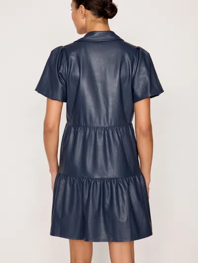 Brochu Walker The Havana Vegan Leather Mini Dress In Admiral