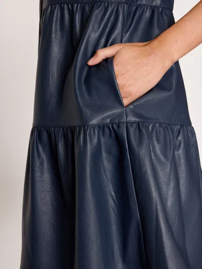 Brochu Walker The Havana Vegan Leather Mini Dress In Admiral