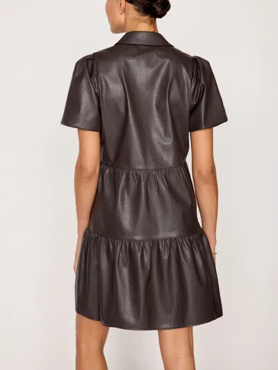Brochu Walker The Havana Vegan Leather Mini Dress In Timber