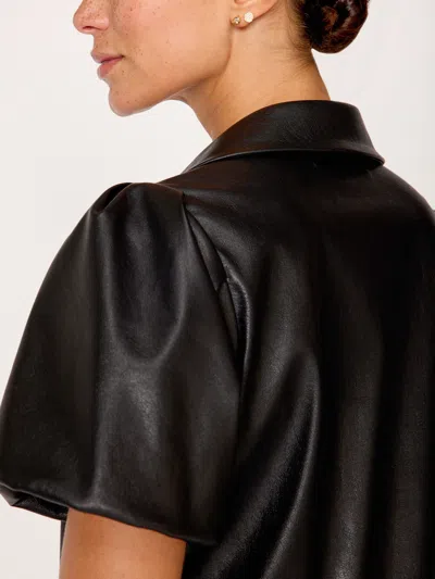 Brochu Walker The Havana Vegan Leather Mini Dress In Black Onyx