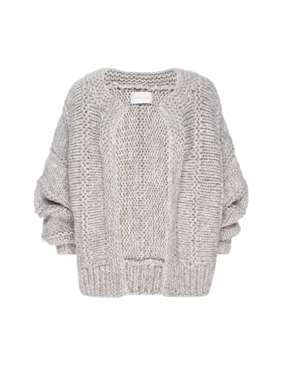 Brochu Walker The Illia Handknit Cardigan In Stone Combo