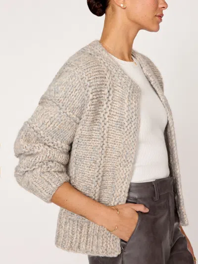 Brochu Walker The Illia Handknit Cardigan In Stone Combo