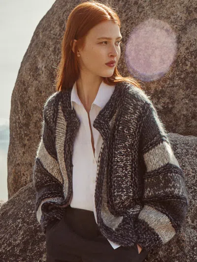 Brochu Walker The Illia Handknit Cardigan In Cosmos Combo