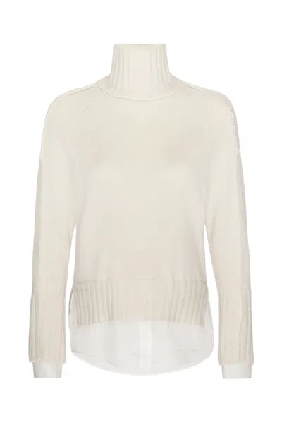 Brochu Walker The Jolie Fringe Layered Looker In Linen With White Underlayer