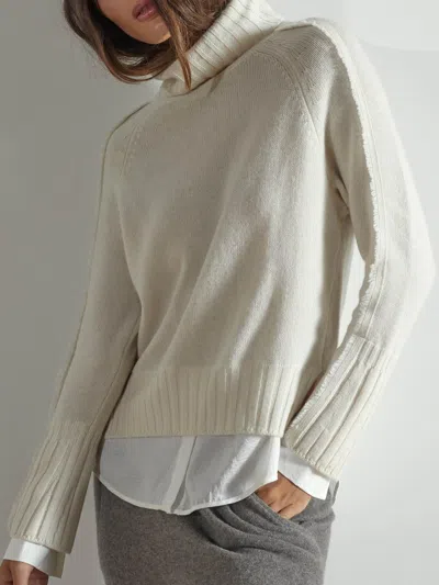 Brochu Walker The Jolie Fringe Layered Looker In Linen With White Underlayer