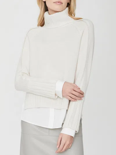 Brochu Walker The Jolie Fringe Layered Looker In Linen With White Underlayer