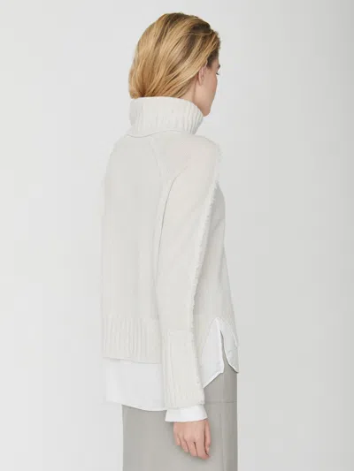 Brochu Walker The Jolie Fringe Layered Looker In Linen With White Underlayer