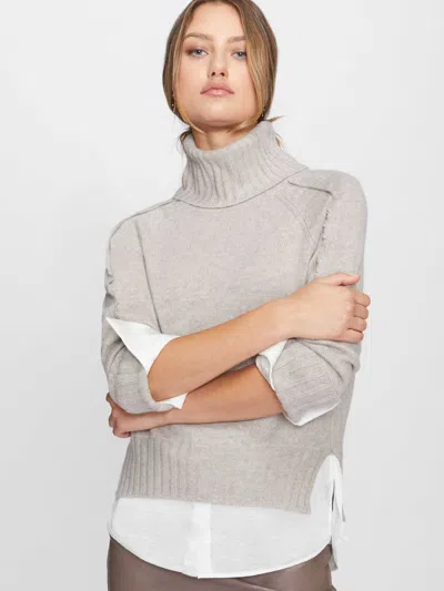 Brochu Walker The Jolie Fringe Layered Looker In Light Chia Melange With White Underlayer