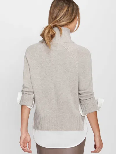Shop Brochu Walker The Jolie Fringe Layered Looker In Light Chia Melange With White Underlayer
