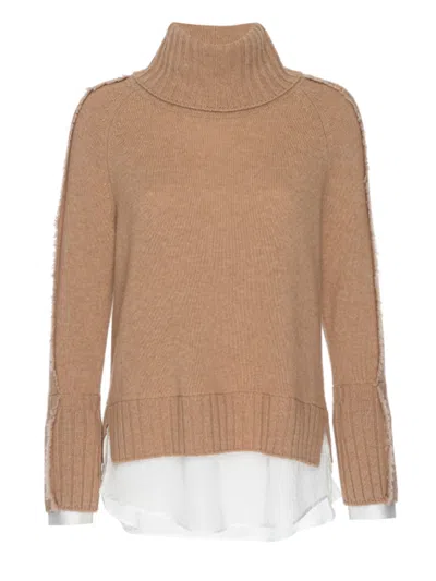 Brochu Walker The Jolie Fringe Layered Looker In Camel With White Underlayer