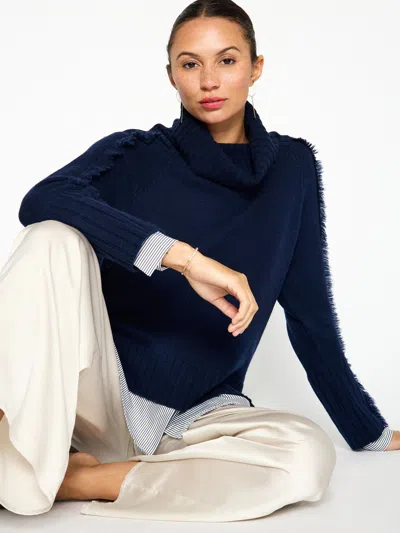 Brochu Walker The Jolie Fringe Striped Layered Looker In Navy W/ Stripe Woven