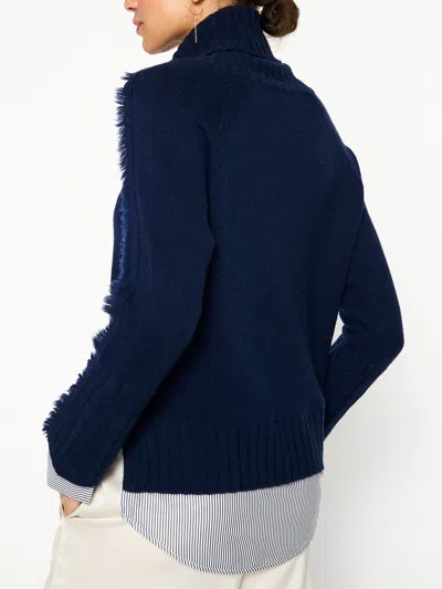 Brochu Walker The Jolie Fringe Striped Layered Looker In Navy W/ Stripe Woven