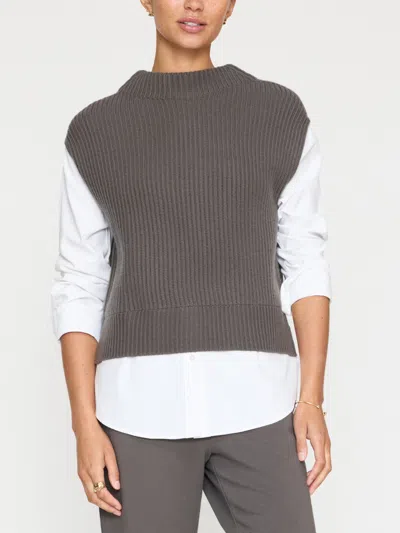 Brochu Walker The Joni Layered Looker In Hunter With White
