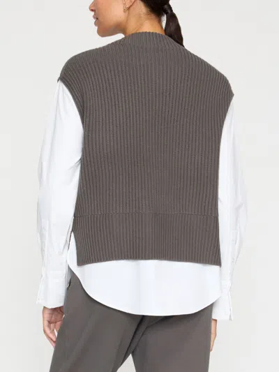 Brochu Walker The Joni Layered Looker In Hunter With White