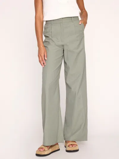 Brochu Walker Joya Pleated High-rise Wide-leg Pants In Agave