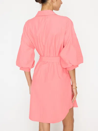 Brochu Walker The Kate Belted Dress In Bright Coral