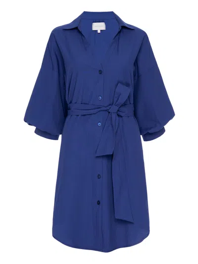 Brochu Walker The Kate Belted Dress In Cobalt