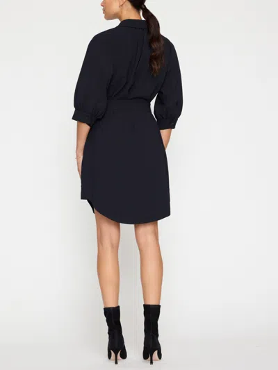 Brochu Walker The Kate Crepe Belted Dress In Black Onyx
