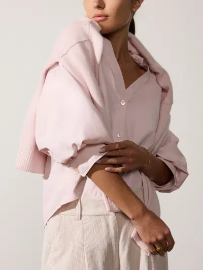 Brochu Walker The Kate Shirt In Rose Quartz
