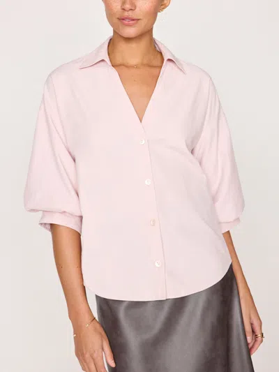 Brochu Walker The Kate Shirt In Rose Quartz
