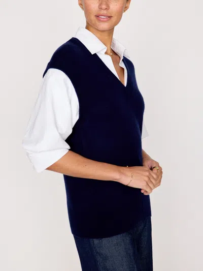 Brochu Walker The Kate Shirt Looker In Navy With Salt White