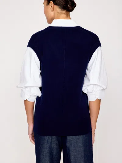 Brochu Walker The Kate Shirt Looker In Navy With Salt White