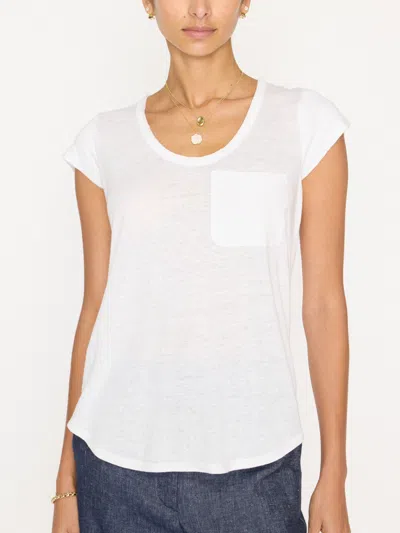 Brochu Walker The Lane Scoop Tee In Salt White
