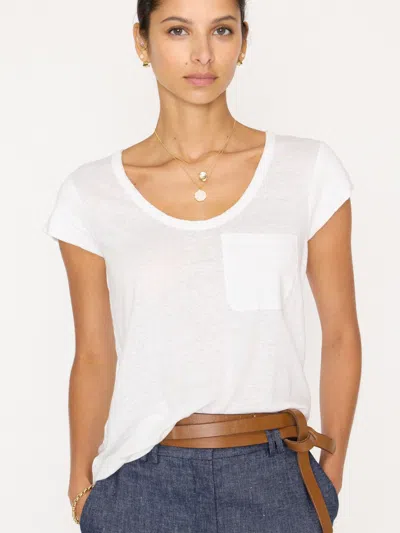 Brochu Walker The Lane Scoop Tee In Salt White