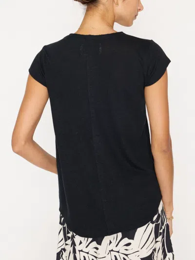 Brochu Walker The Lane Scoop Tee In Black Onyx