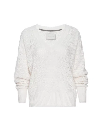 Brochu Walker The Leia Open Stitch Vee In Pearl White