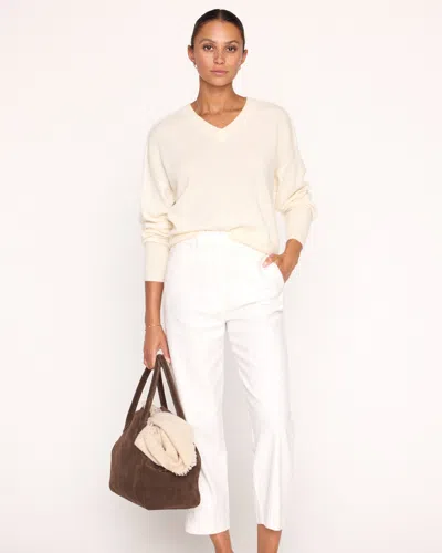 Brochu Walker The Leia Vee Sweater In Almond
