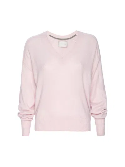 Brochu Walker The Leia Vee Sweater In Rose Quartz