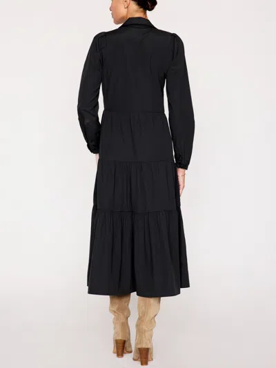 Brochu Walker The Long Sleeve Havana Dress In Black Onyx