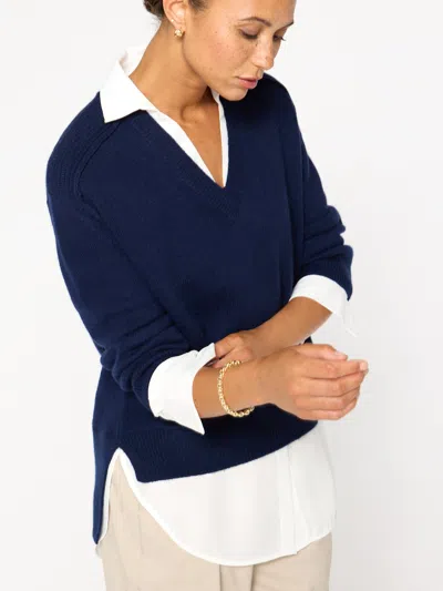 Brochu Walker The Looker Layered V-neck In Navy