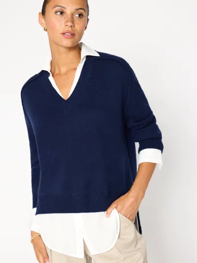 Brochu Walker The Looker Layered V-neck In Navy