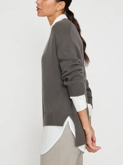 Brochu Walker The Looker Layered V-neck In Hunter With White