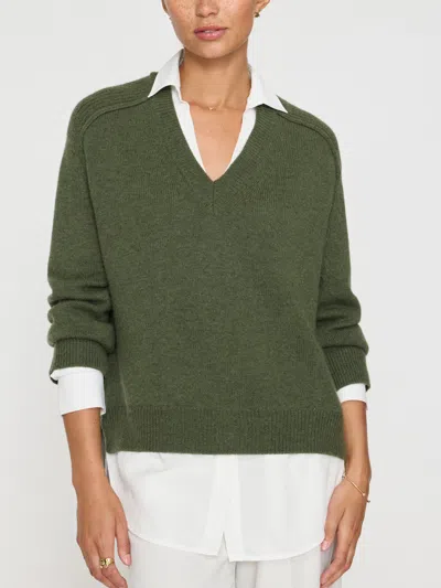 Brochu Walker The Looker Layered V-neck In Lichen Mélange