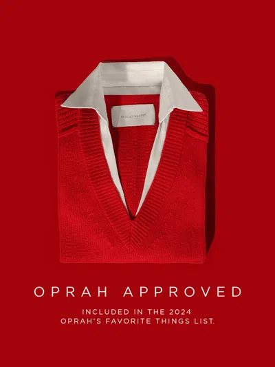 Shop Brochu Walker The Looker Layered V-neck In Aura Red With White