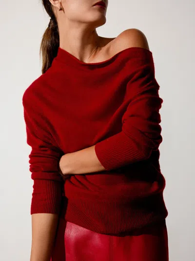 Brochu Walker The Lori Off Shoulder In Crimson