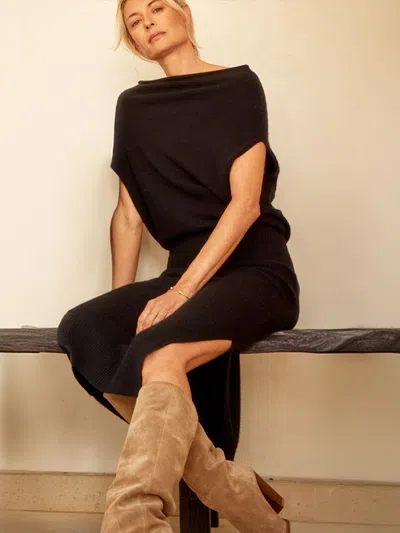 Brochu Walker The Lori Sleeveless Dress In Black Onyx
