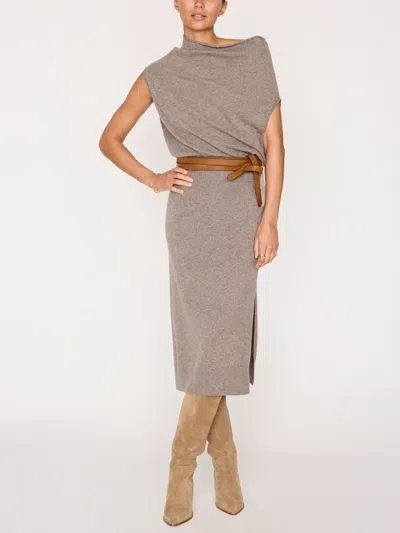 Brochu Walker The Lori Sleeveless Dress In Otter Mélange