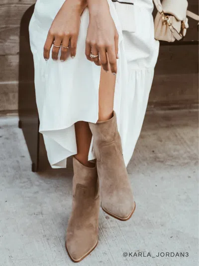 Brochu Walker The Marfa Suede Ankle Boot In Antler