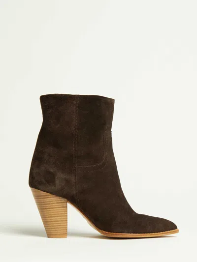 Brochu Walker The Marfa Suede Ankle Boot In Saddle Brown