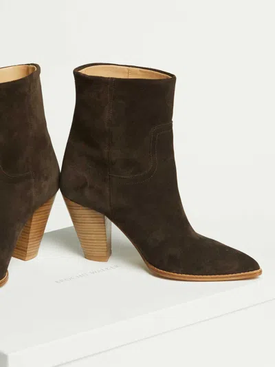 Brochu Walker The Marfa Suede Ankle Boot In Saddle Brown